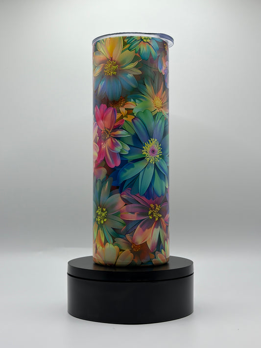Rainbow Floral 20oz Skinny