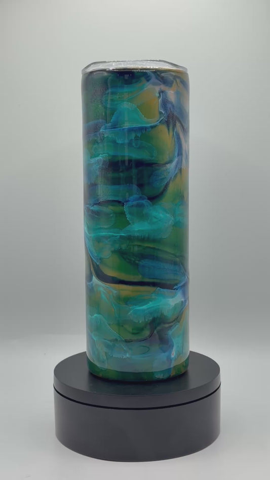 Deep Blue Tropic 20oz Skinny