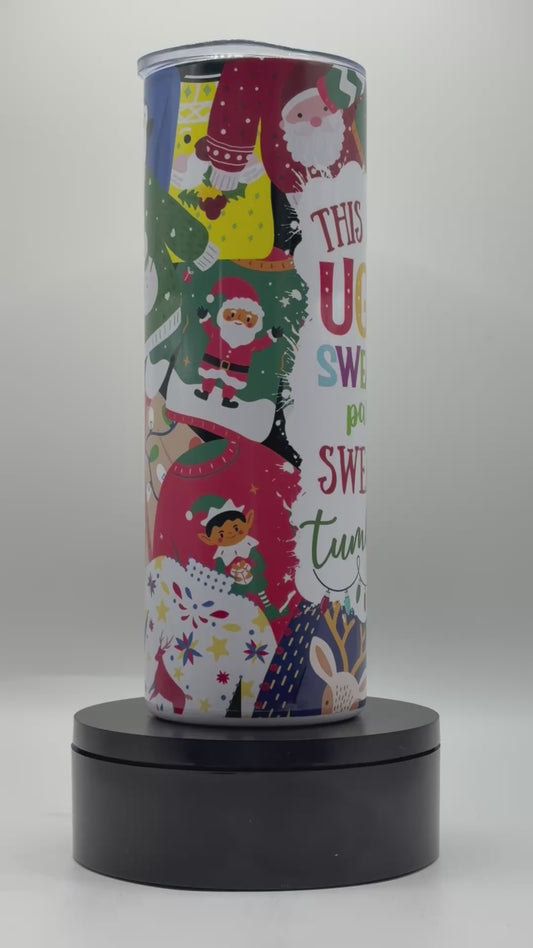 Ugly Sweater Tumbler 20oz Skinny
