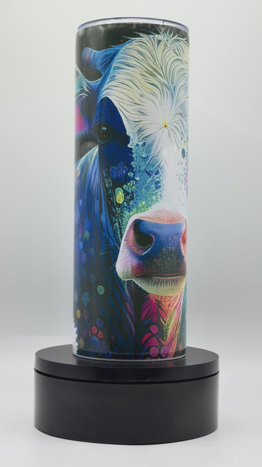 Rainbow Cow 20oz Skinny