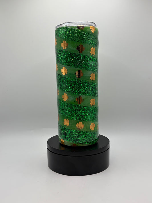 St. Patrick's Day Shamrock Slide 20oz Skinny