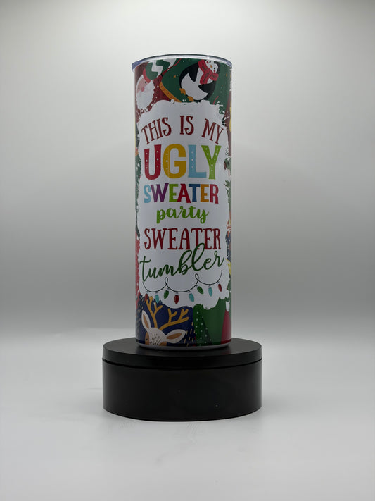 Ugly Sweater Tumbler 20oz Skinny